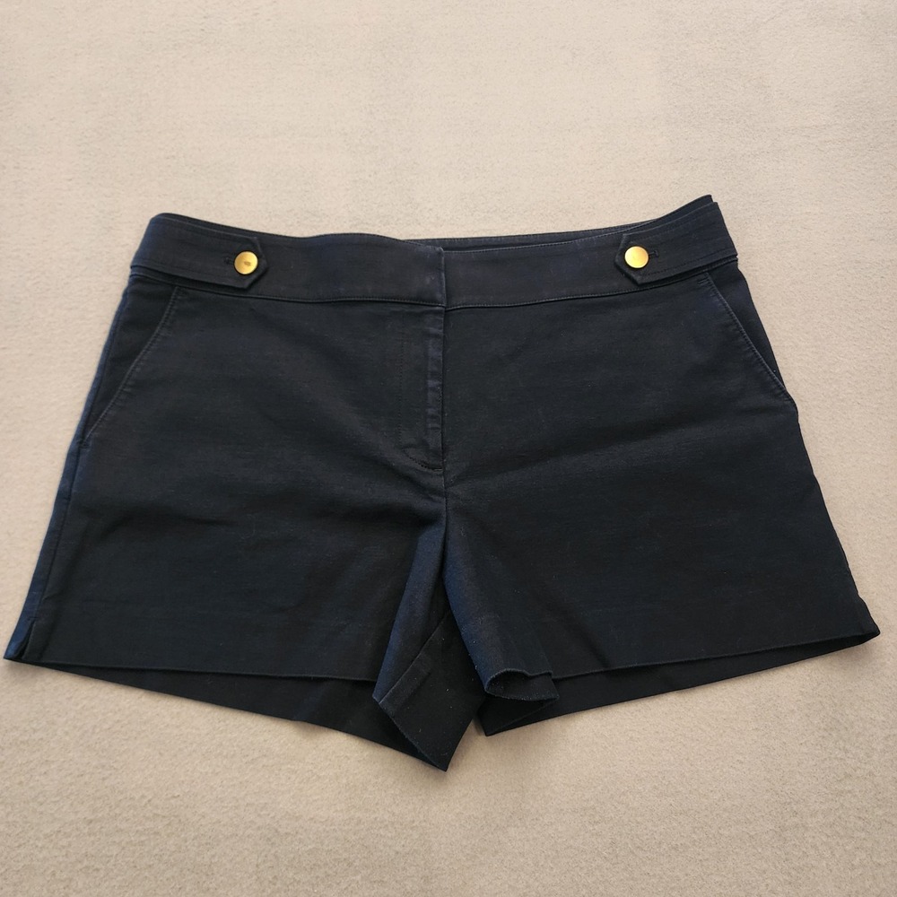 LOFT Marisa Riviera Shorts Womens 12 Navy Flat Front Career Office Classic